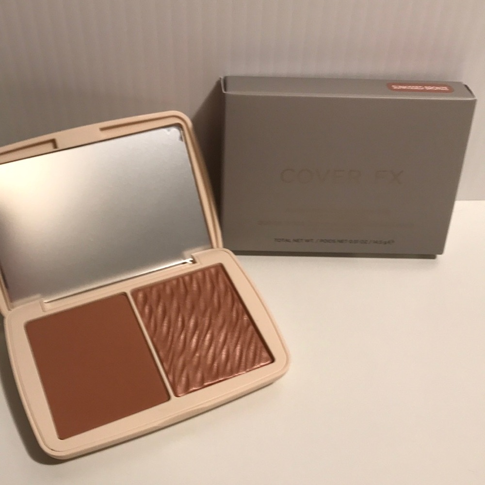 Cover FX Monochromatic Bronzer duo matte +shimmer sun kissed bronze NEW
